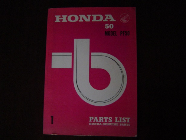 HONDA PF50 1970  parts list PF 50 bromfiets onderdelen boek