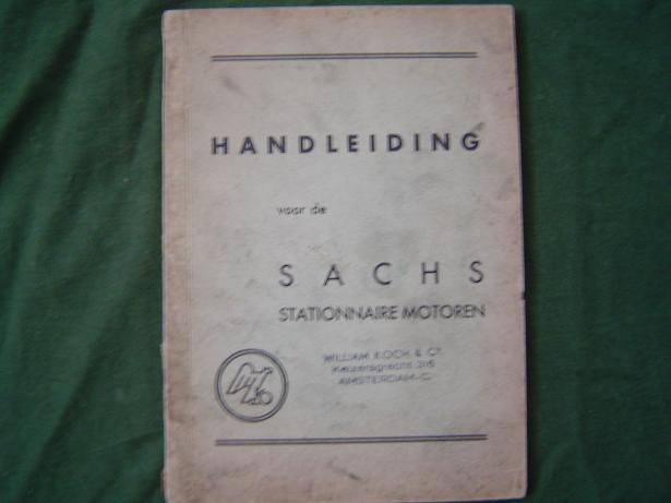SACHS handleiding stationaire motoren 1939 STAMO
