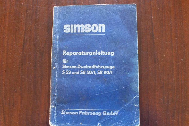 SIMSON S53 SR50/1 SR80/1 1989 reparatur anleitung zweiradfahrzeuge moped