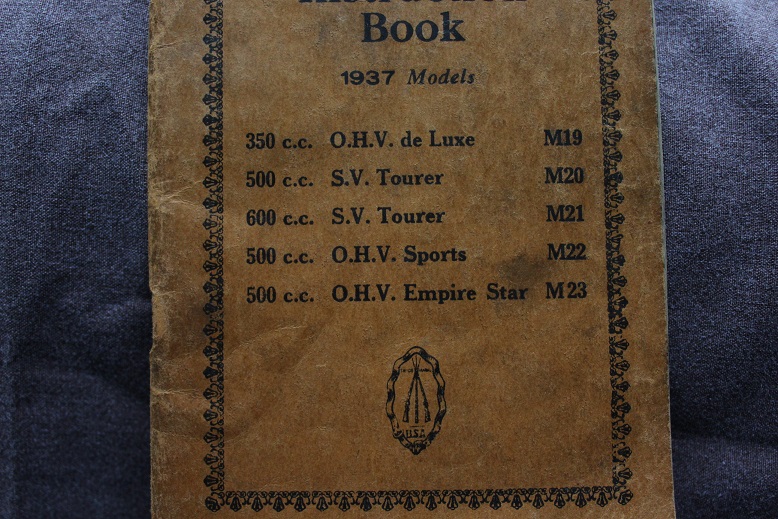 BSA Motor Cycle Instruction Book 1937 models M19 M20 M21 M22 M23 SOLD verkocht
