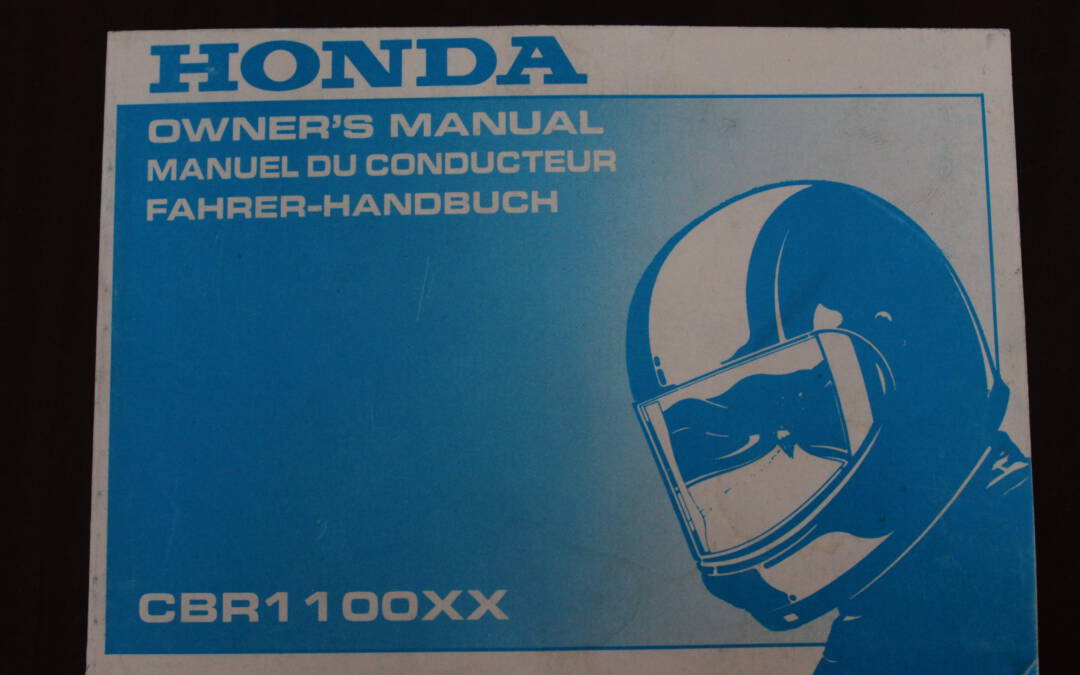 Honda CBR1100XX 1996 owner’s manual fahrer handbuch manuel du conducteur CBR 1100 XX