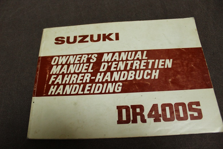 Suzuki DR400S 1979 motorcycle owner’s manual DR 400 Sfahrer handbuch