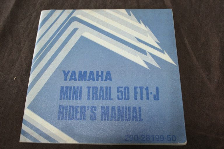 yamaha 50 FT1 1972 trial rider's manual
