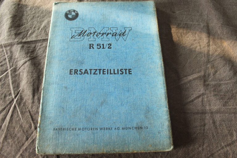BMW R51/2 1950 motorrad ersatzteilliste katalog
