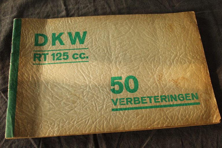 DKW RT125 1940 motorfiets verkoop folder