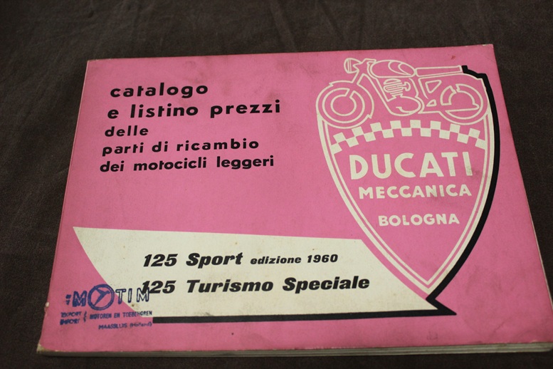 Ducati 125cc 1960 parti di ricambio parts list
