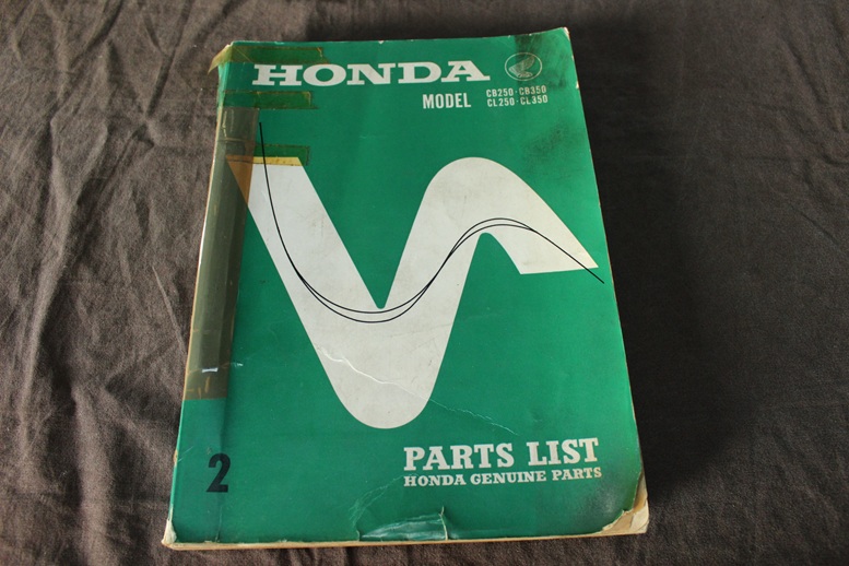 Honda CB250 CB350 CL250 CL350 twins 1968 motorcycle parts list