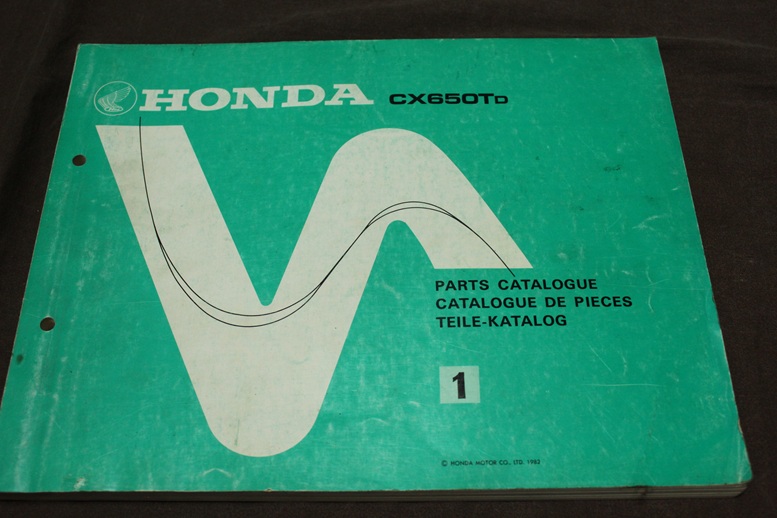 Honda CX650Td 1982 motorcycle parts catalogue CX650 Turbo teile katalog