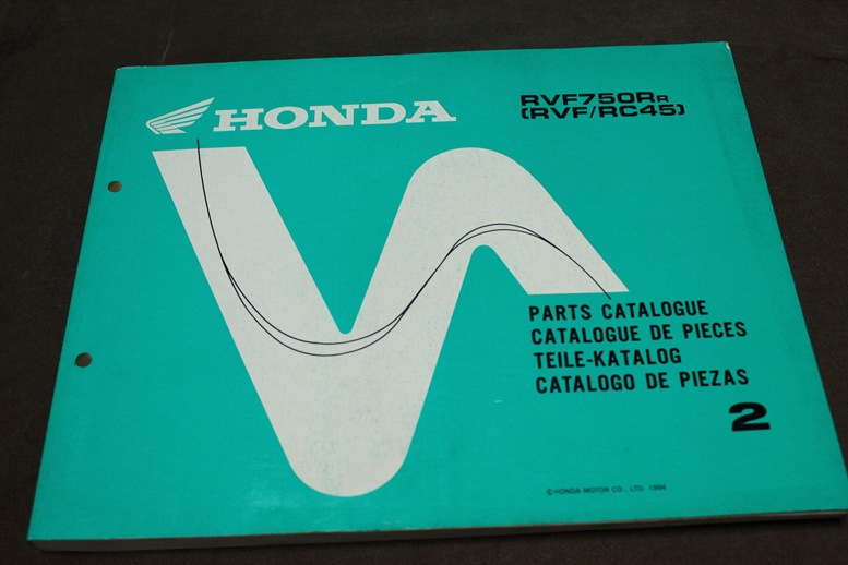 Honda RVF750R RVF/RC45 1994 motorcycle parts catalogue RVF750