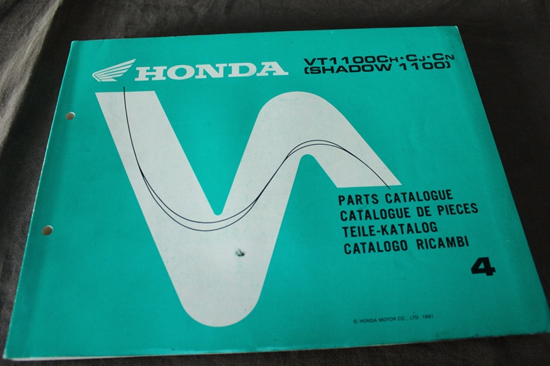Honda VT1100C Shadow 1991 motorcycle parts catalogue VT1100 C