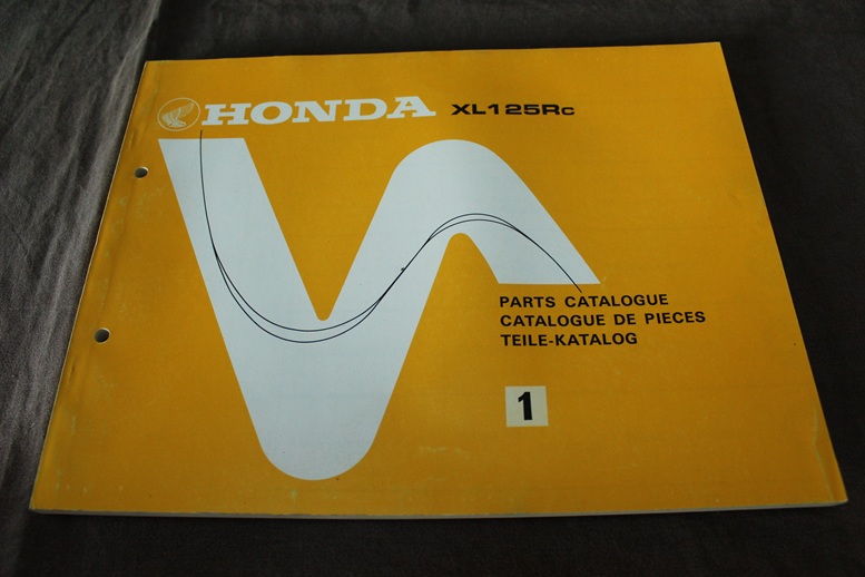Honda XL125R 1982 motorcycle parts catalogue XL125 Rc