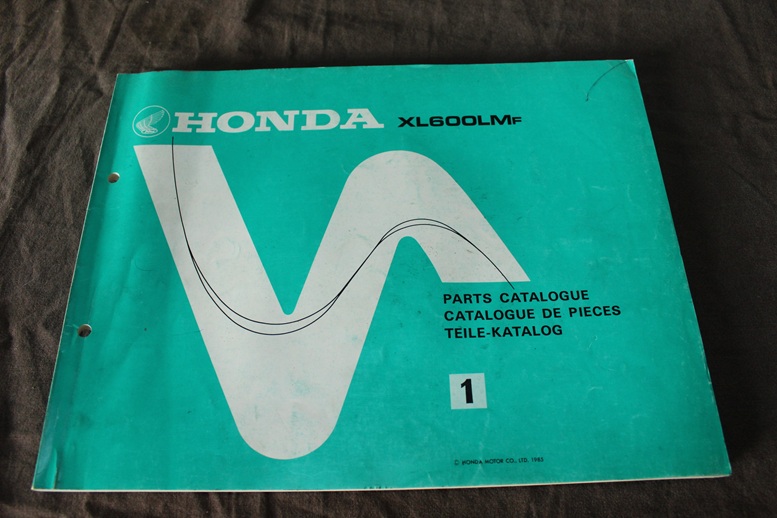 Honda XL600LM 1985 motorcycle parts catalogue XL600 LM teile katalog