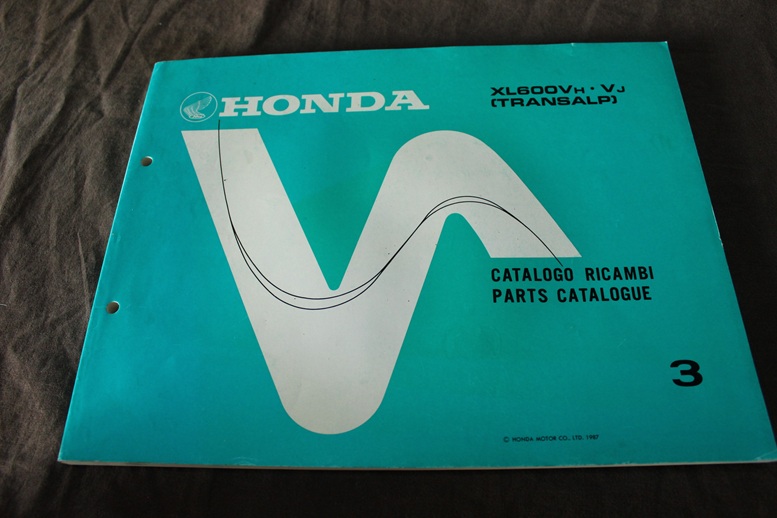 Honda XL600V Transalp 1987 motorcyce parts catalogue XL600 V