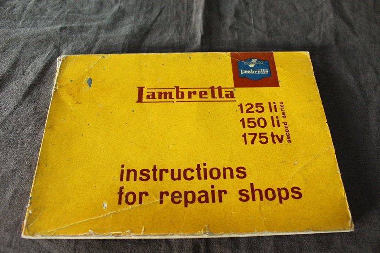 Lambretta 125Li 150Li 175Tv 1961 scooter workshop manual instructions for repair