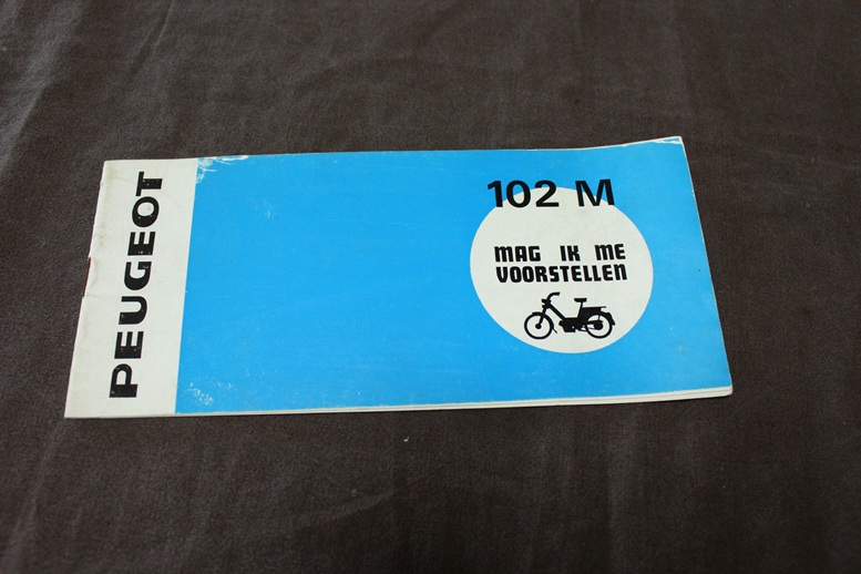 Peugeot 102 M 1974 bromfiets instructie boekje 102M