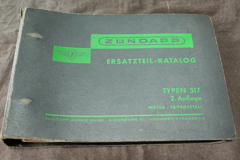 Zündapp typ 517 1970 ersatzteil katalog C50 KS50 3 und 5 gang