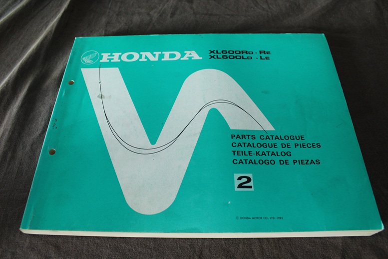 Honda XL600 R / L 1983 motorcycle parts catalogue XL600R XL600L teile katalog